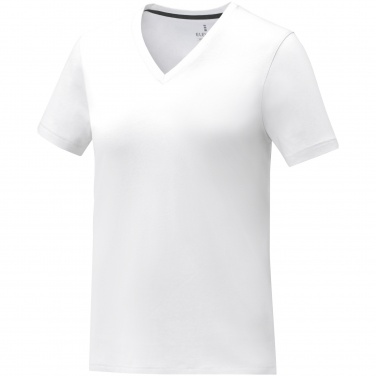 Logo trade promotional giveaways picture of: Somoto short sleeve women's V-neck t-shirt 